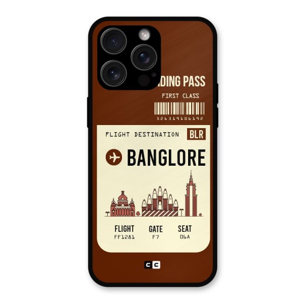 Banglore Boarding Pass Metal Back Case for iPhone 15 Pro Max