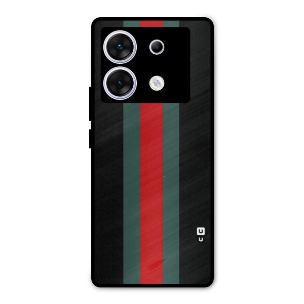 Basic Colored Stripes Metal Back Case for Infinix Zero 30 5G