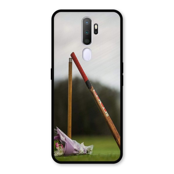 Bat Wicket Metal Back Case for Oppo A9 (2020)