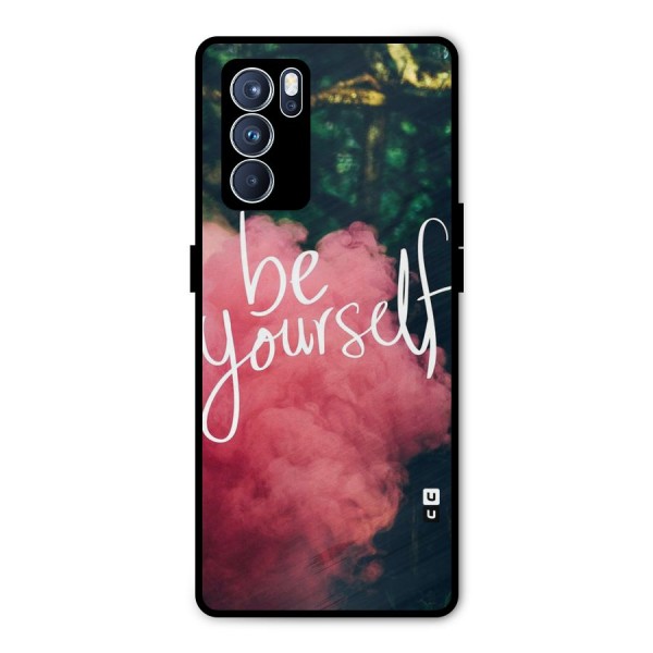 Be Yourself Greens Metal Back Case for Oppo Reno6 Pro 5G