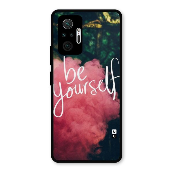 Be Yourself Greens Metal Back Case for Redmi Note 10 Pro
