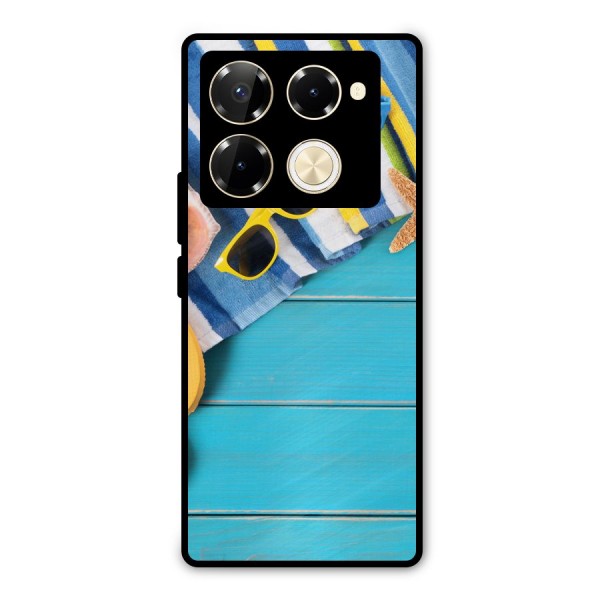Beach Ready Metal Back Case for Infinix Note 40 Pro
