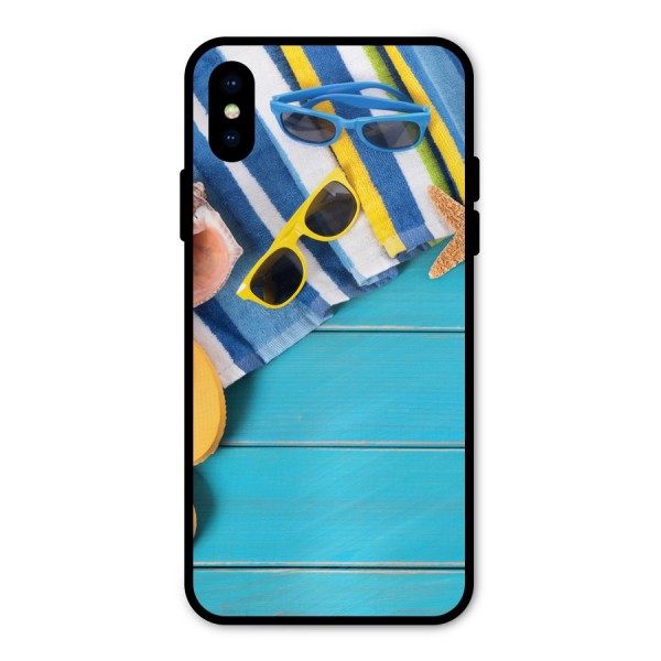 Beach Ready Metal Back Case for iPhone X