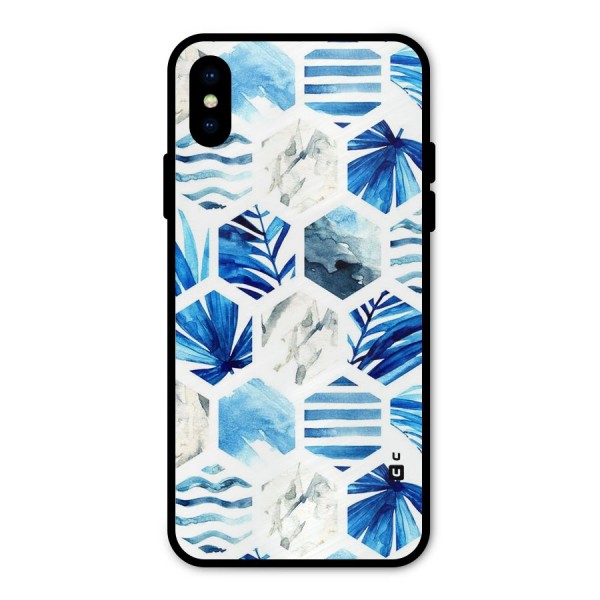 Beach Vibes Pentagon Design Metal Back Case for iPhone X