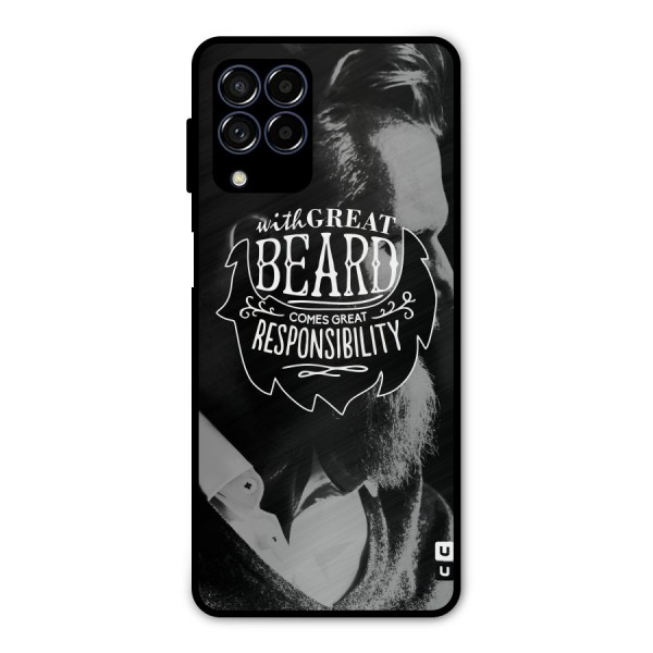 Beard Responsibility Quote Metal Back Case for Galaxy M53 5G