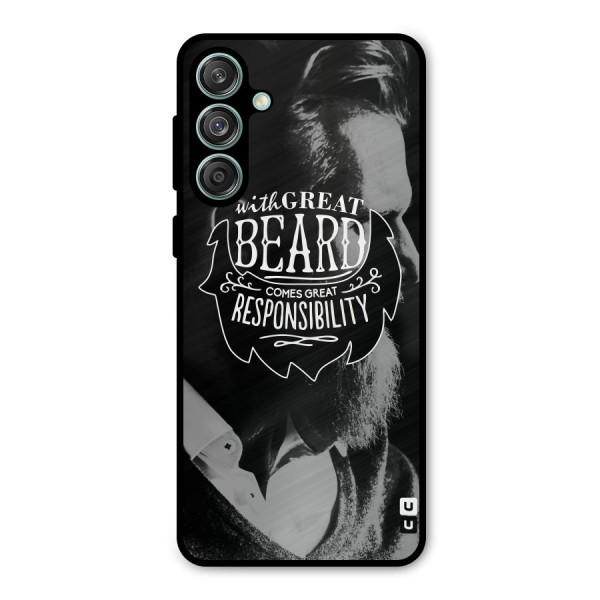 Beard Responsibility Quote Metal Back Case for Galaxy M55 5G