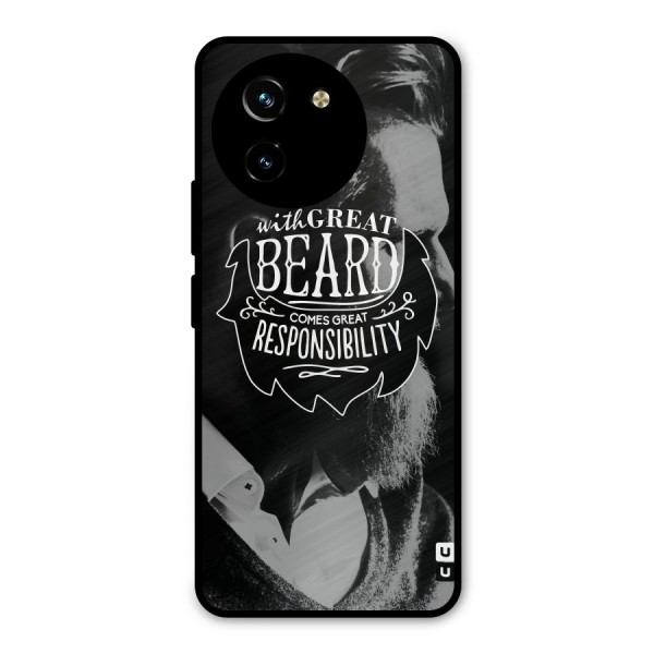 Beard Responsibility Quote Metal Back Case for Vivo Y200i