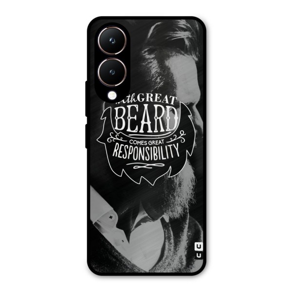 Beard Responsibility Quote Metal Back Case for Vivo Y28