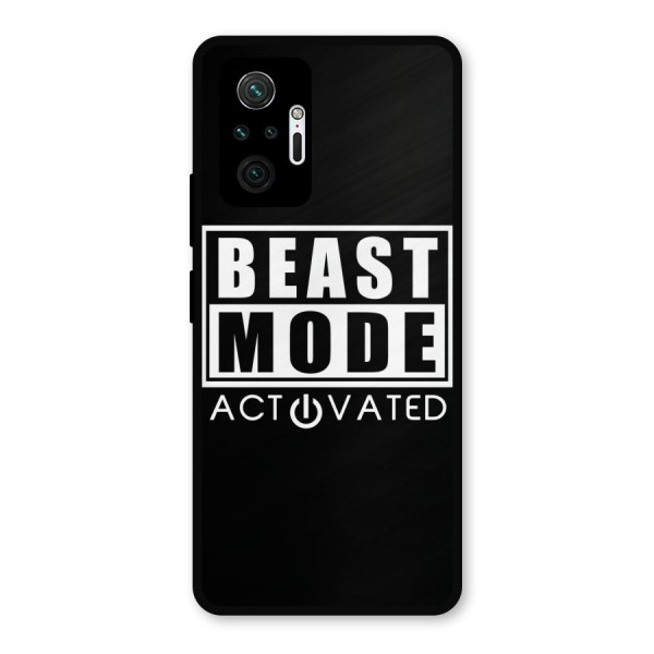 Beast Mode Activated Metal Back Case for Redmi Note 10 Pro Max