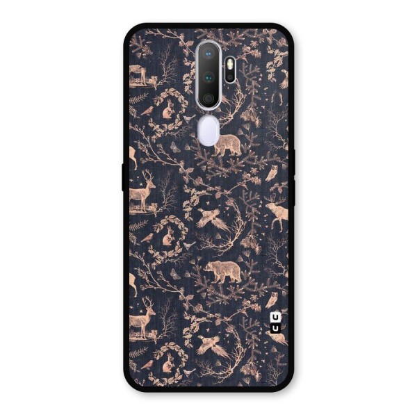 Beautiful Animal Design Metal Back Case for Oppo A9 (2020)