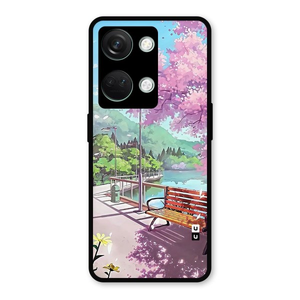 Beautiful Cherry Blossom Landscape Metal Back Case for OnePlus Nord 3