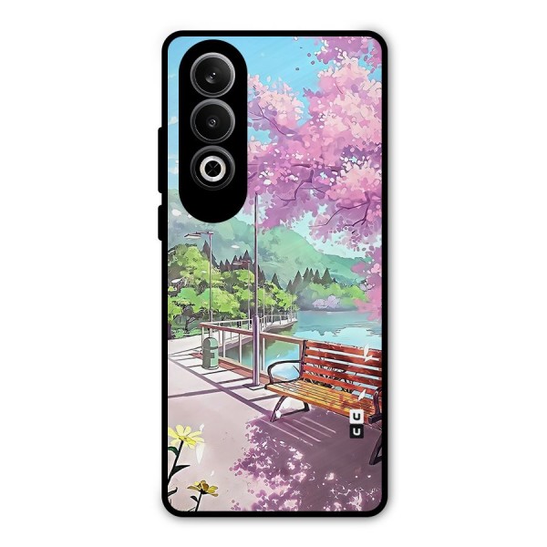 Beautiful Cherry Blossom Landscape Metal Back Case for OnePlus Nord CE4