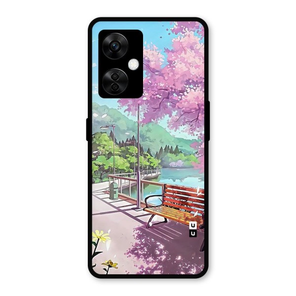 Beautiful Cherry Blossom Landscape Metal Back Case for OnePlus Nord CE 3 Lite