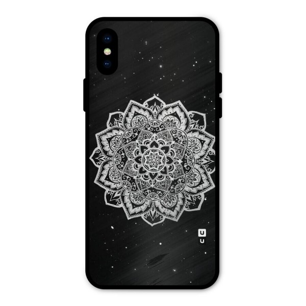 Beautiful Mandala Design Metal Back Case for iPhone X