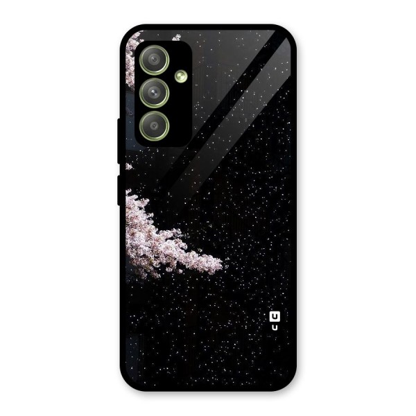 Beautiful Night Sky Flowers Glass Back Case for Galaxy A54