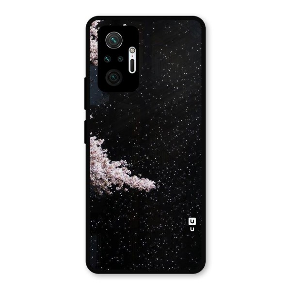 Beautiful Night Sky Flowers Metal Back Case for Redmi Note 10 Pro