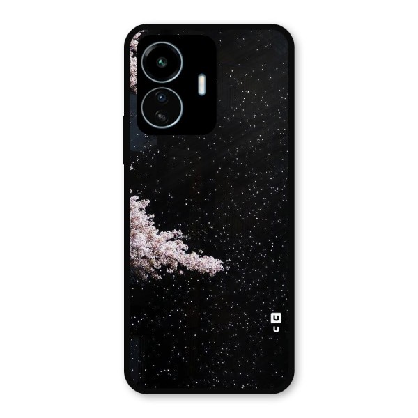 Beautiful Night Sky Flowers Metal Back Case for vivo iQOO Z6 Lite 5G