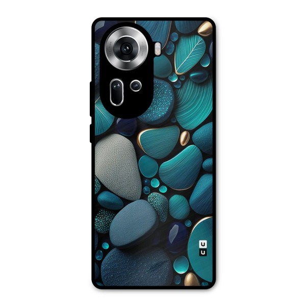 Beautiful Pebble Stones Metal Back Case for Oppo Reno11 5G