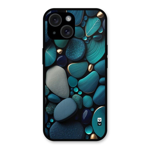 Beautiful Pebble Stones Metal Back Case for iPhone 15
