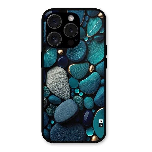Beautiful Pebble Stones Metal Back Case for iPhone 15 Pro