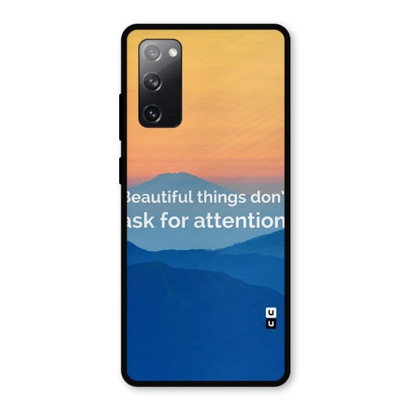 Beautiful Things Quote Metal Back Case for Galaxy S20 FE