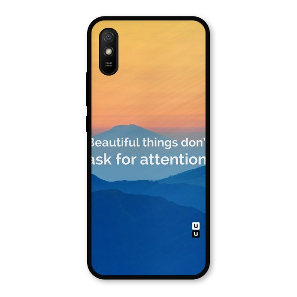 Beautiful Things Quote Metal Back Case for Redmi 9i