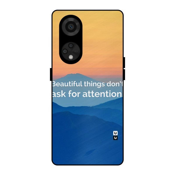 Beautiful Things Quote Metal Back Case for Reno8 T 5G