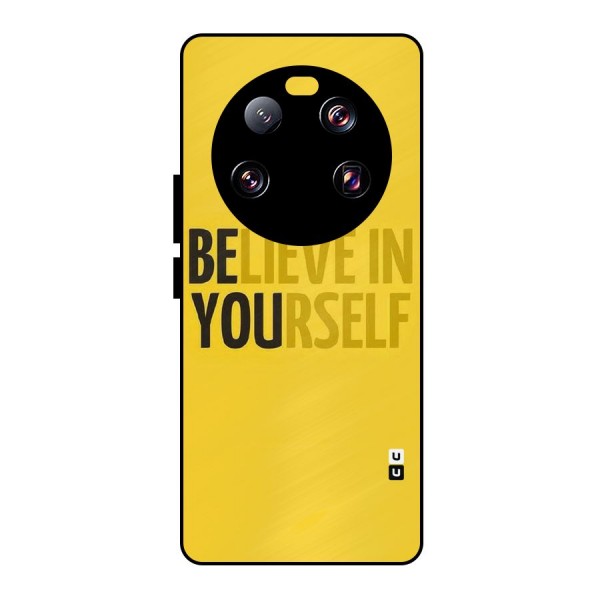Believe Yourself Yellow Metal Back Case for Xiaomi 13 Ultra