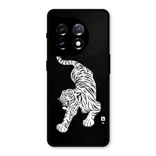Bengal Tiger Stencil Art Metal Back Case for OnePlus 11