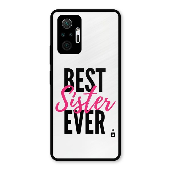 Best Sister Ever Metal Back Case for Redmi Note 10 Pro