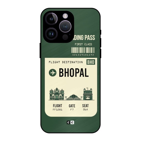 Bhopal Boarding Pass Metal Back Case for iPhone 14 Pro Max