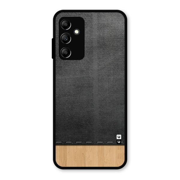 Bicolor Wood Texture Metal Back Case for Galaxy A14 5G