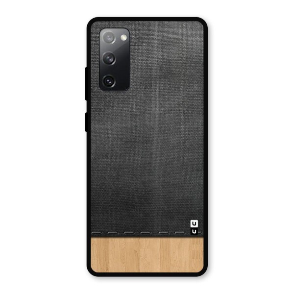 Bicolor Wood Texture Metal Back Case for Galaxy S20 FE