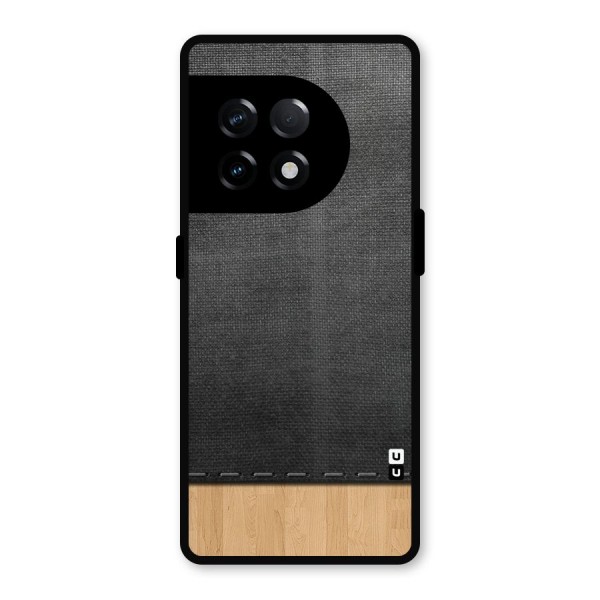 Bicolor Wood Texture Metal Back Case for OnePlus 11R