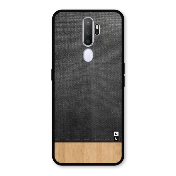Bicolor Wood Texture Metal Back Case for Oppo A9 (2020)