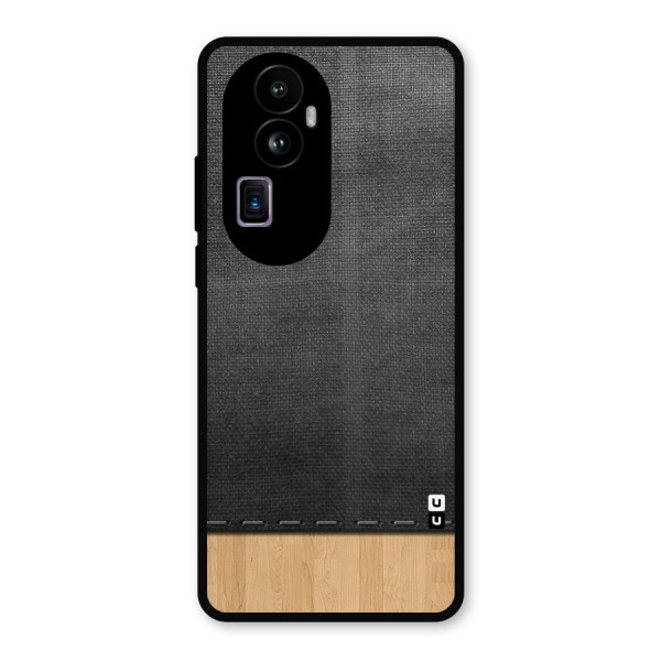 Bicolor Wood Texture Metal Back Case for Oppo Reno10 Pro Plus
