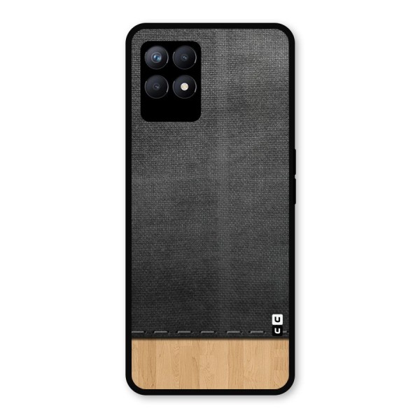 Bicolor Wood Texture Metal Back Case for Realme Narzo 50