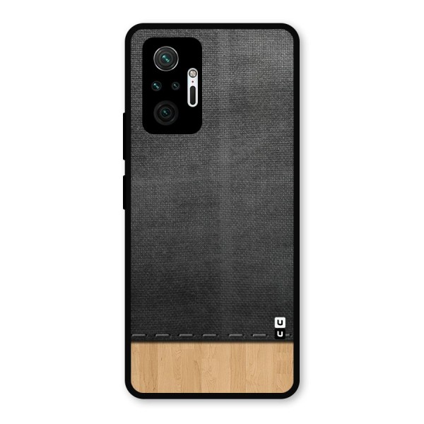 Bicolor Wood Texture Metal Back Case for Redmi Note 10 Pro