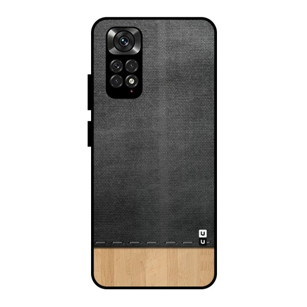 Bicolor Wood Texture Metal Back Case for Redmi Note 11 Pro