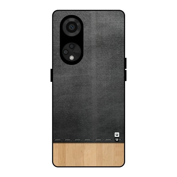 Bicolor Wood Texture Metal Back Case for Reno8 T 5G