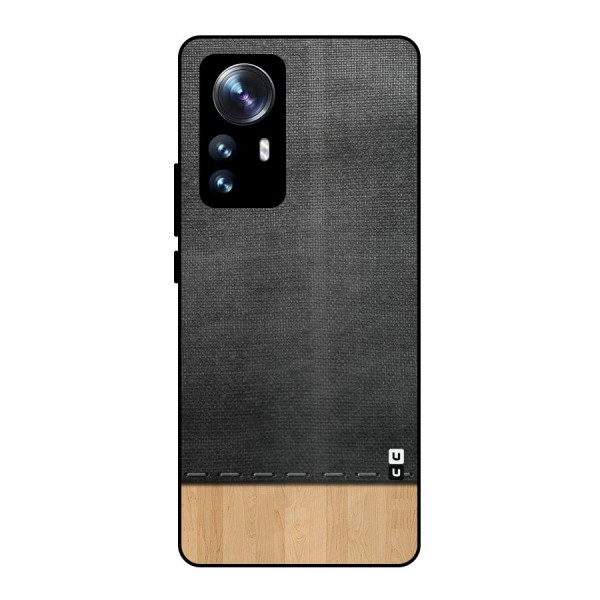 Bicolor Wood Texture Metal Back Case for Xiaomi 12 Pro