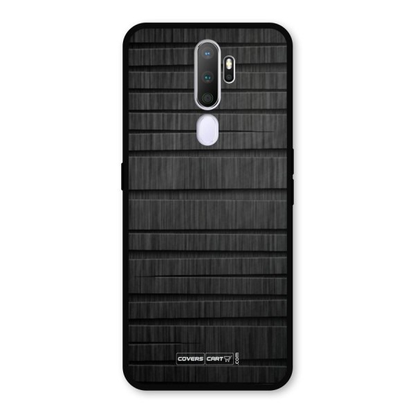 Black Abstract Metal Back Case for Oppo A9 (2020)