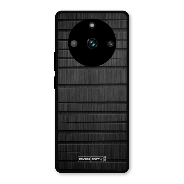 Black Abstract Metal Back Case for Realme 11 Pro Plus
