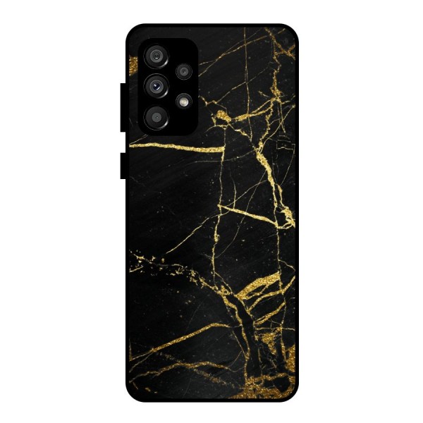 Black And Gold Design Metal Back Case for Galaxy A73 5G
