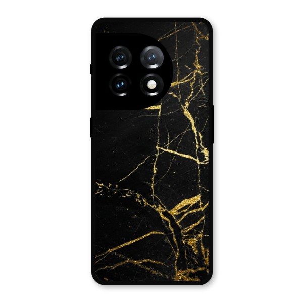 Black And Gold Design Metal Back Case for OnePlus 11