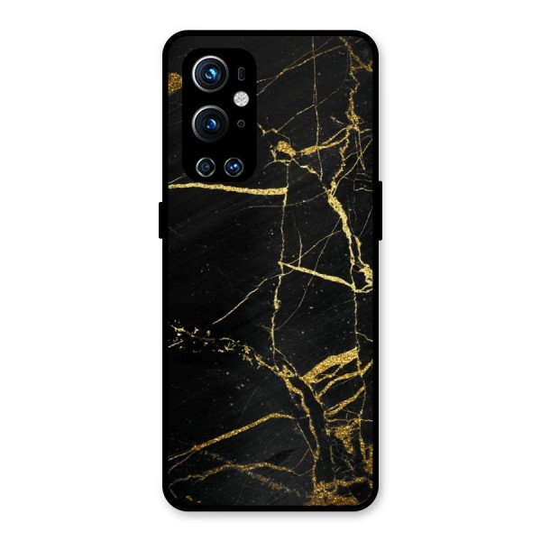 Black And Gold Design Metal Back Case for OnePlus 9 Pro