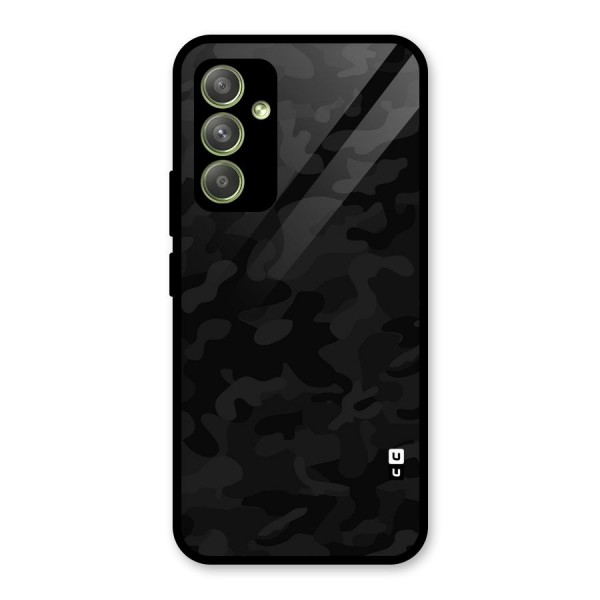 Black Camouflage Glass Back Case for Galaxy A54