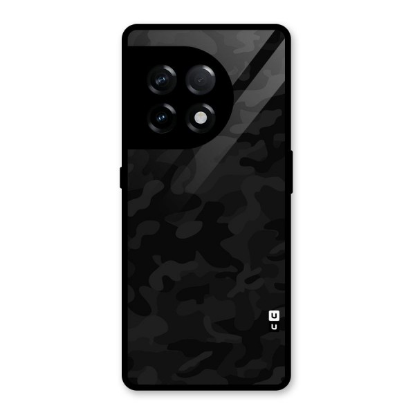 Black Camouflage Glass Back Case for OnePlus 11R