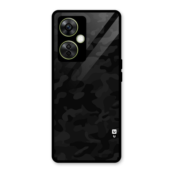 Black Camouflage Glass Back Case for OnePlus Nord CE 3 Lite