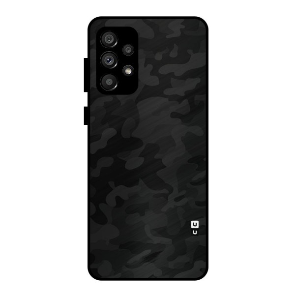 Black Camouflage Metal Back Case for Galaxy A73 5G